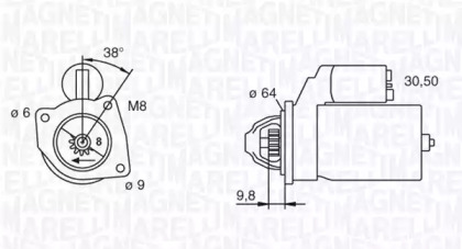 Стартер (MAGNETI MARELLI: 063101018010)