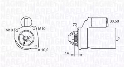 Стартер (MAGNETI MARELLI: 063280006010)