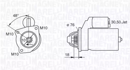 Стартер (MAGNETI MARELLI: 063280008010)