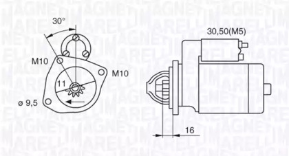 Стартер (MAGNETI MARELLI: 063280029010)