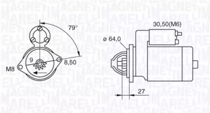 Стартер (MAGNETI MARELLI: 063280045010)