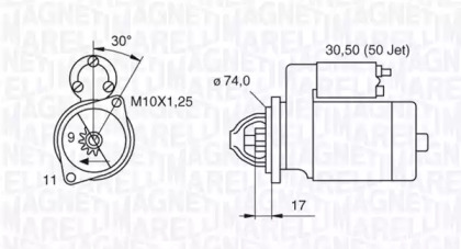 Стартер (MAGNETI MARELLI: 063280056010)