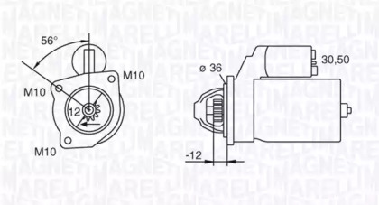 Стартер (MAGNETI MARELLI: 063280090010)