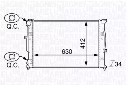 Теплообменник (MAGNETI MARELLI: 350213144100)