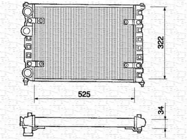 Теплообменник (MAGNETI MARELLI: 350213233000)