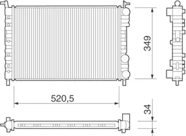 Теплообменник (MAGNETI MARELLI: 350213260000)