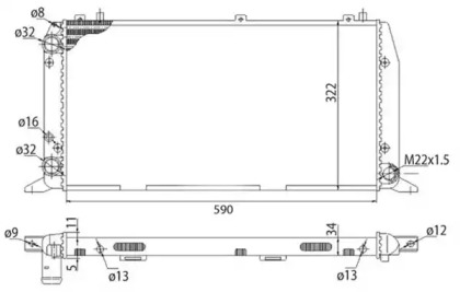 Теплообменник (MAGNETI MARELLI: 350213401003)