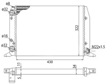 Теплообменник (MAGNETI MARELLI: 350213404003)