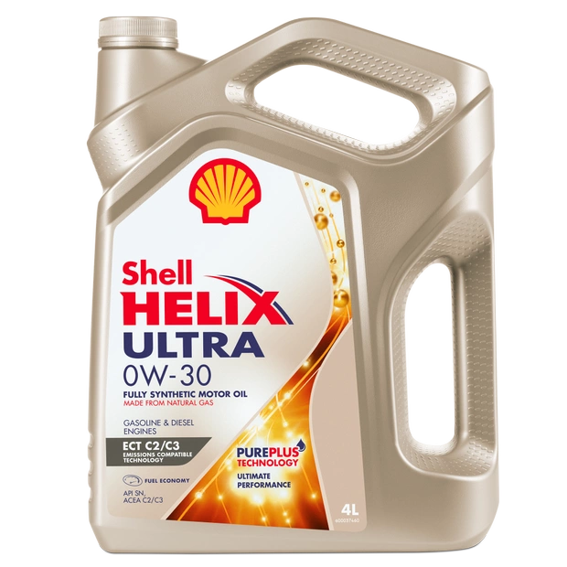 Моторное масло SHELL 0W30 HELIX ULTRA ECT C2/C3, 4л (SHELL: SHELL 0W30 HELIX ULTRA ECT C2C34)