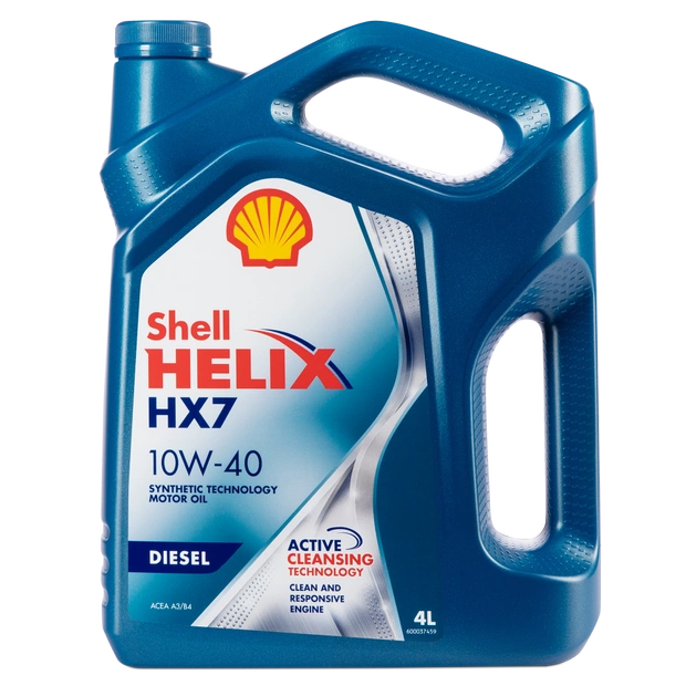 Моторное масло SHELL 10W40 HELIX DIESEL HX7, 4л (SHELL: SHELL 10W40 HELIX DIESEL HX74)