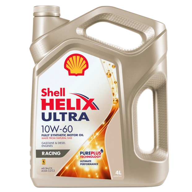 Моторное масло SHELL 10W60 HELIX ULTRA RACING, 4л (SHELL: SHELL 10W60 HELIX ULTRA RACING4)