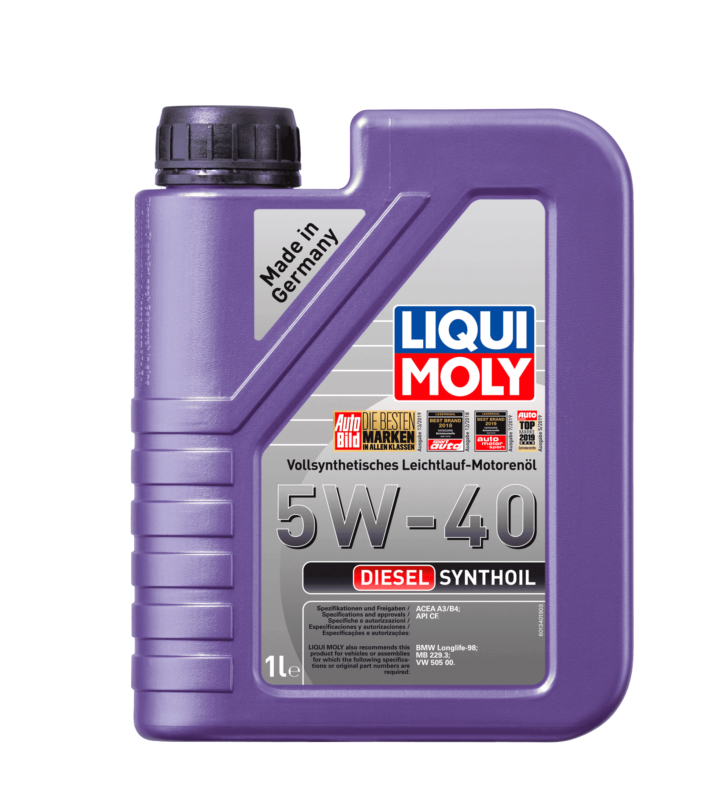 Моторное масло Liqui Moly Diesel Synthoil 5W-40, 1л (LiquiMoly: 1340)