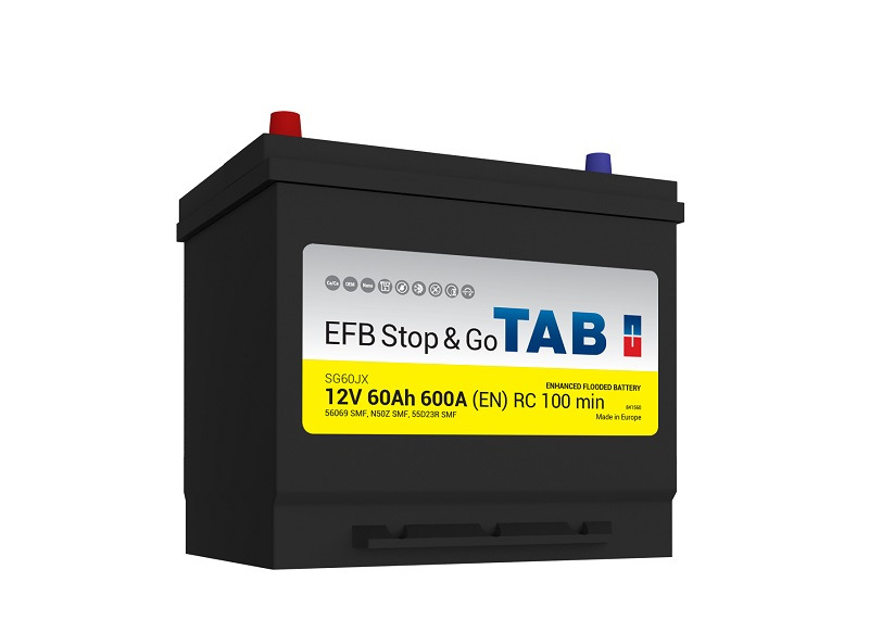 Аккумулятор TAB Magic STOP & GO EFB Asia (60 A/h), 600A R+ (TAB: 212860)