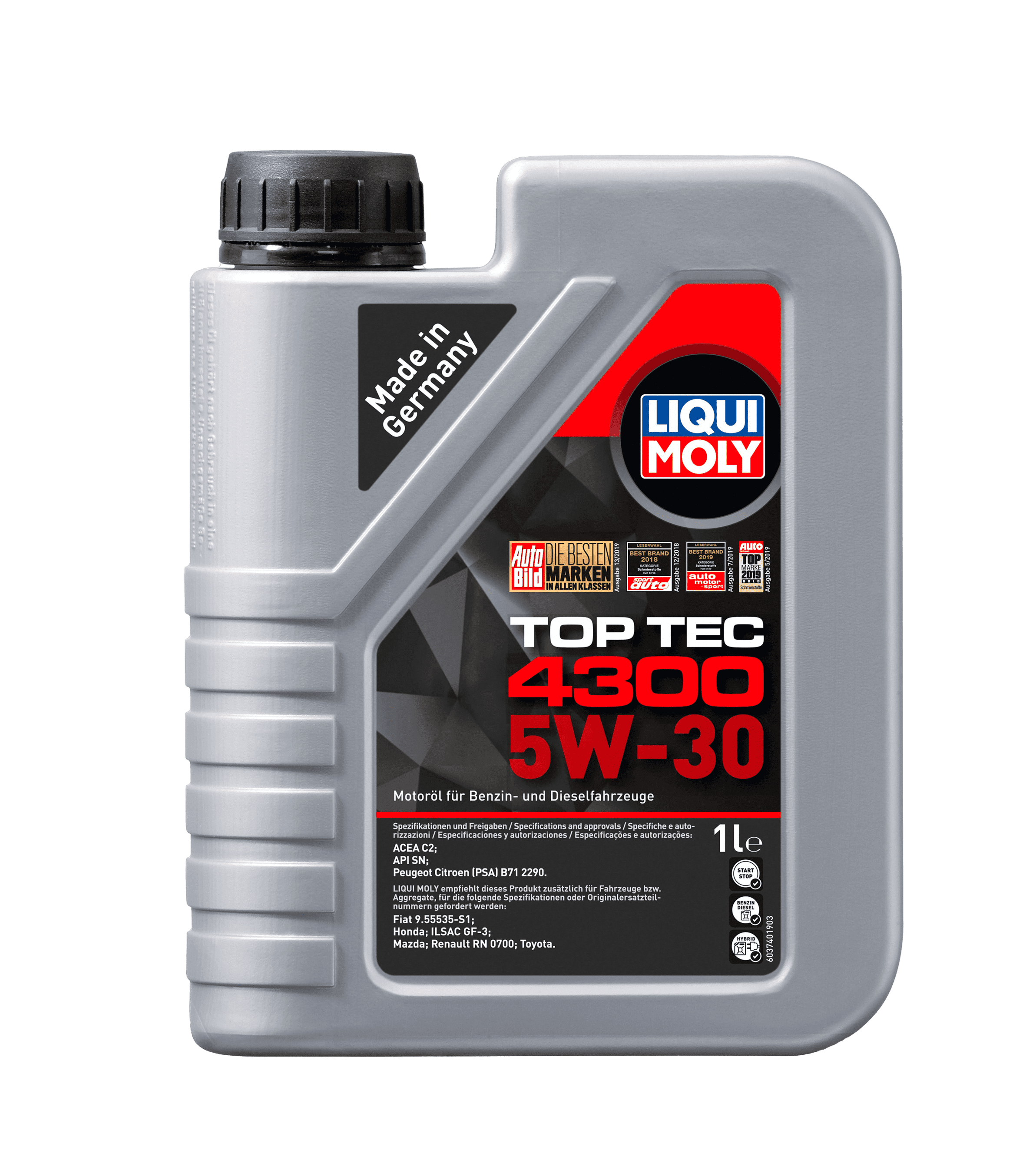 Моторное масло Liqui Moly Top Tec 4300 5W-30, 1л (LiquiMoly: 2323)