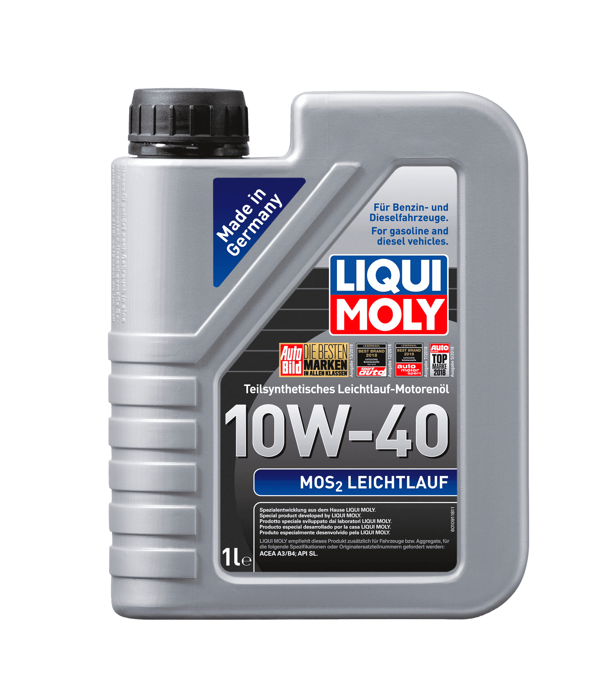 Моторное масло Liqui Moly MoS2 Leichtlauf 10W-40, 1л (LiquiMoly: 2626)