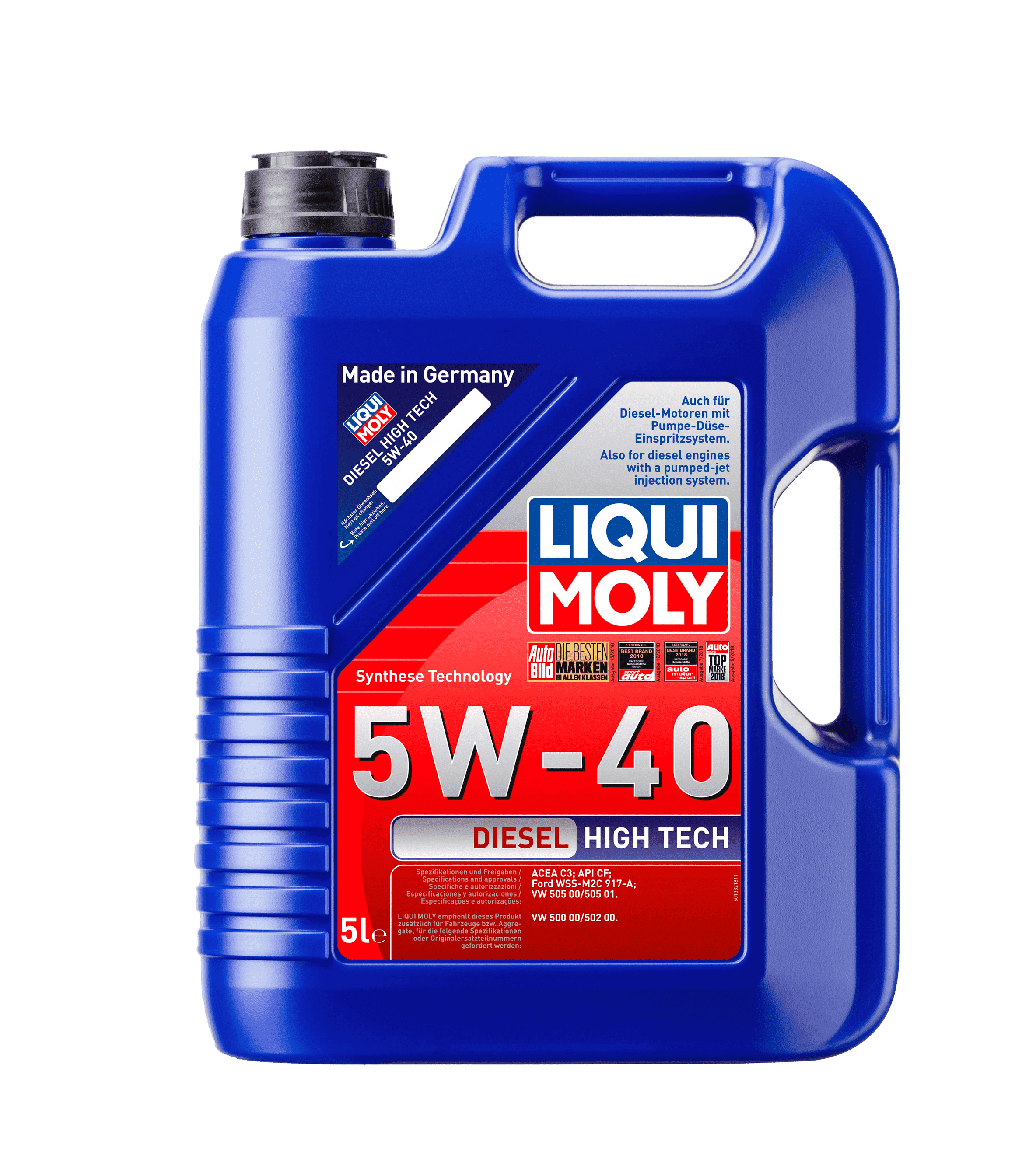 Моторное масло Liqui Moly Diesel High Tech 5W-40, 5л (LiquiMoly: 2696)