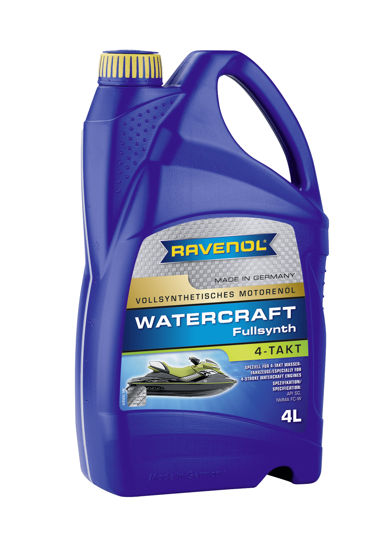 Моторное масло Ravenol WATERCRAFT 4-Takt,, 4л (RAVENOL: 1151211-004-01-999)