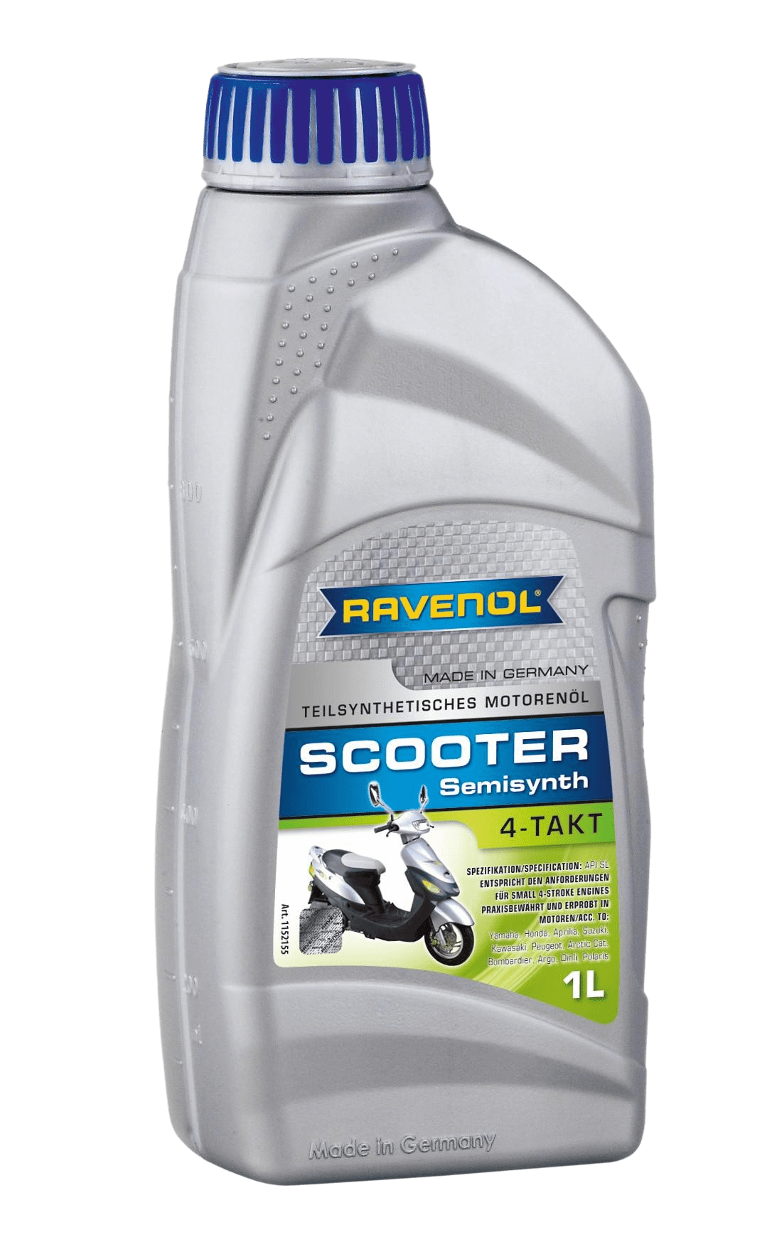 Моторное масло Ravenol SCOOTER 4-Takt Teilsynth., 1л (RAVENOL: 1152155-001-01-999)