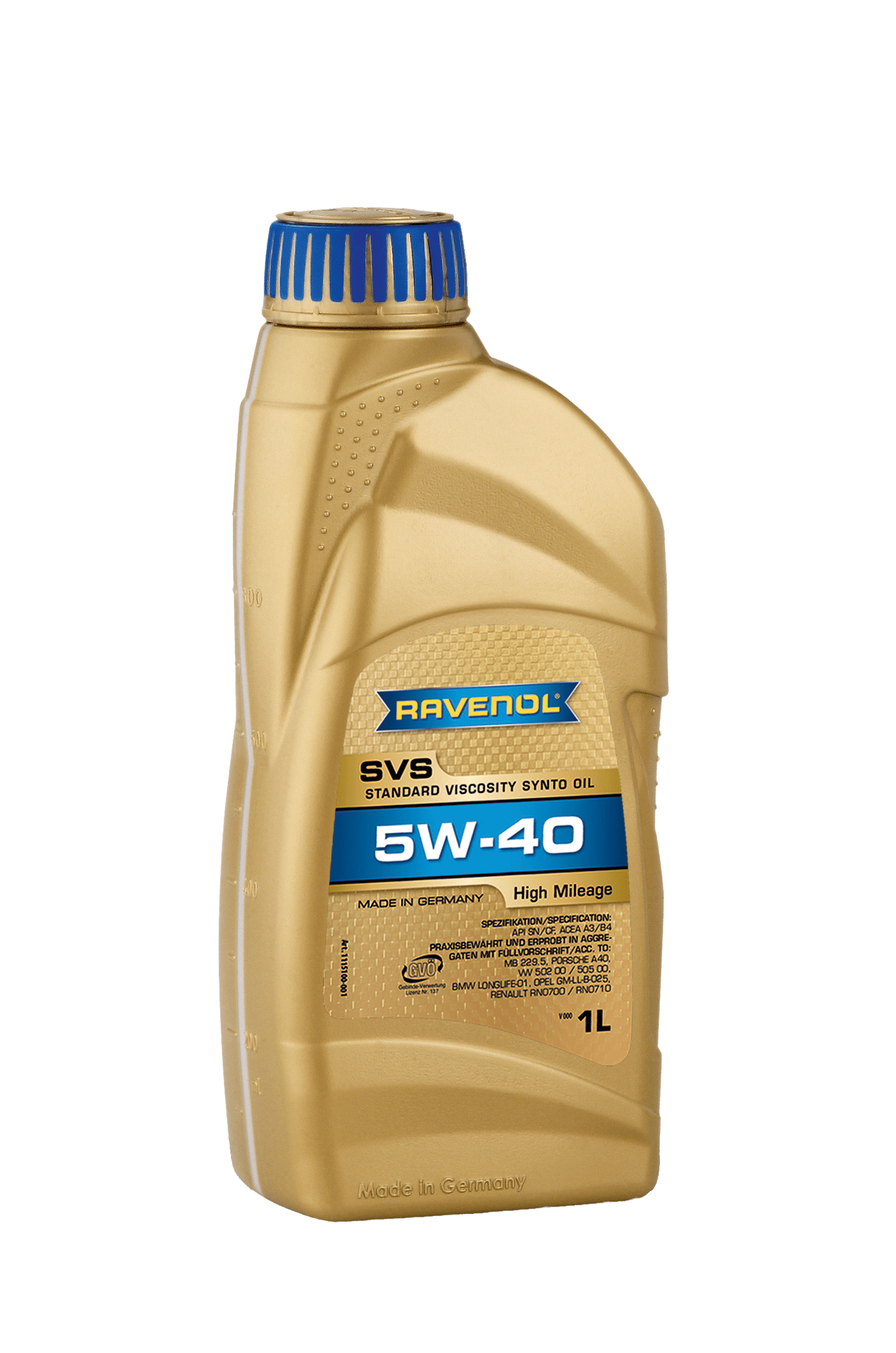 Моторное масло Ravenol SVS Standard Viscosity Synto Oil SAE 5W-40, 1л (RAVENOL: 1115100-001-01-999)