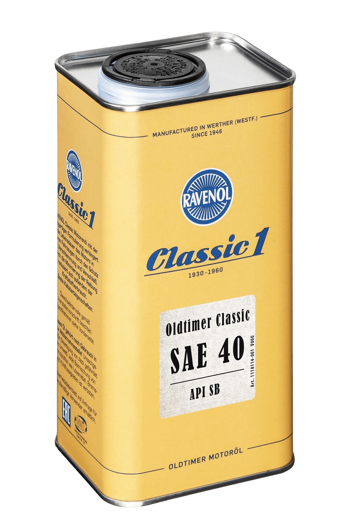 Моторное масло Ravenol Oldtimer Classic , 1л (RAVENOL: 1118114-001-01-999)