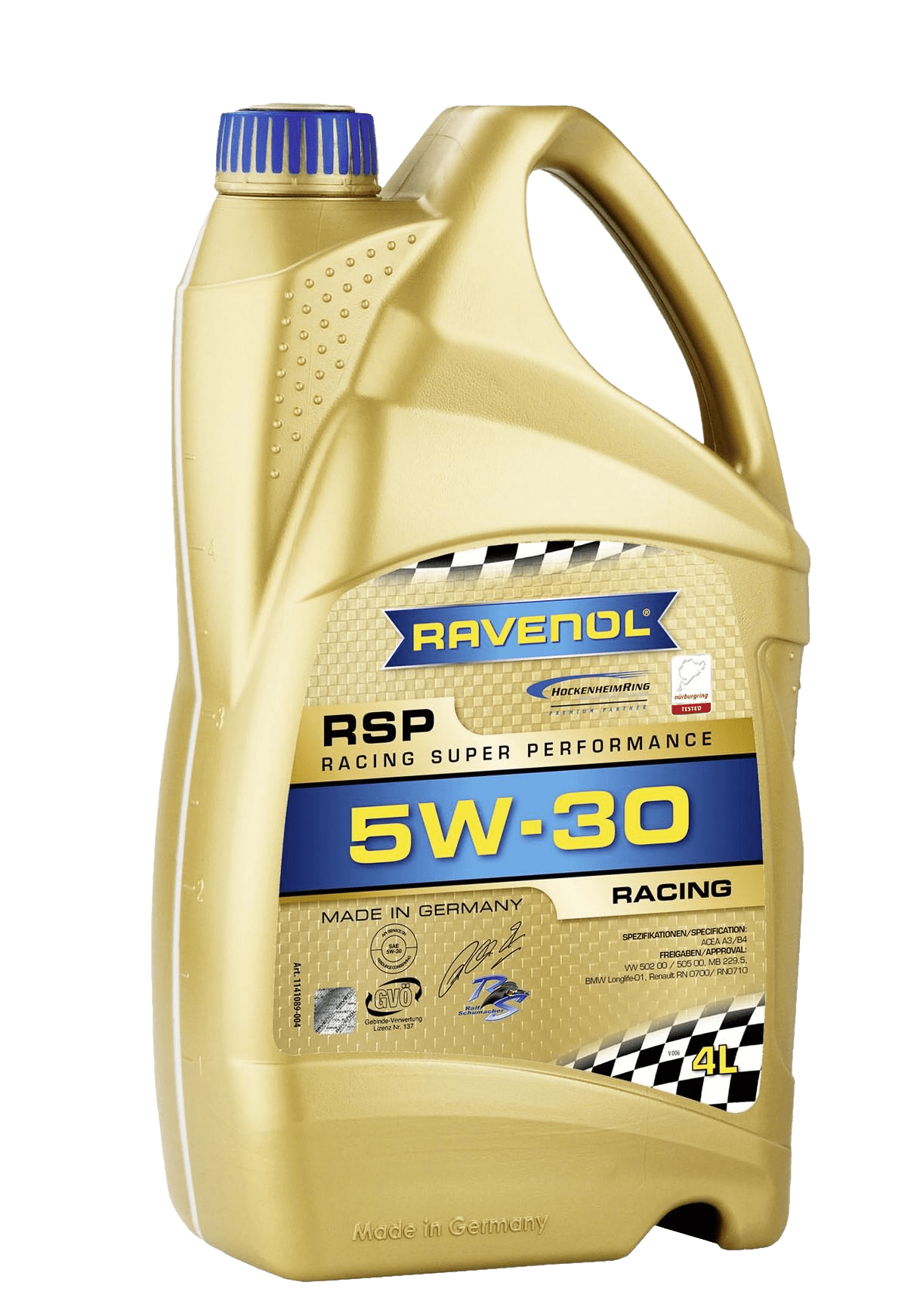 Моторное масло Ravenol RSP Racing Super Performance SAE 5W-30, 4л (RAVENOL: 1141089-004-01-999)