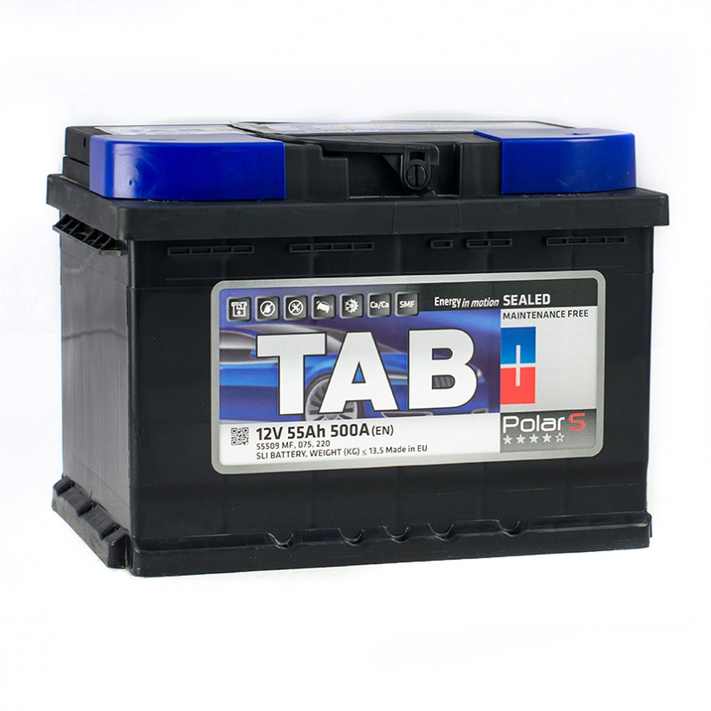 Аккумулятор Tab Polar (55 A/h), 500A R+ (TAB: 246455)