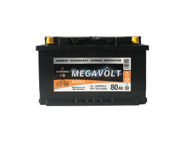 Аккумулятор Senfineco Megavolt 12V R+ (80 А/h) (MegaVolt: 1240R80L41)