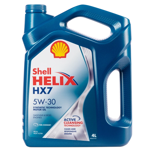 Моторное масло SHELL 5W30 HELIX HX7, 4л (SHELL: SHELL 5W30 HELIX HX74)