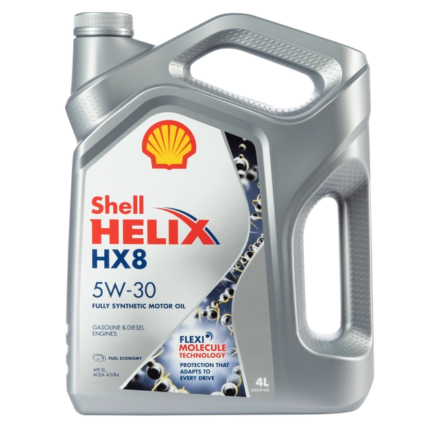 Моторное масло SHELL 5W30 HELIX HX8 SYNTHETIC, 4л (SHELL: SHELL 5W30 HELIX HX8 SYNTHETIC4)