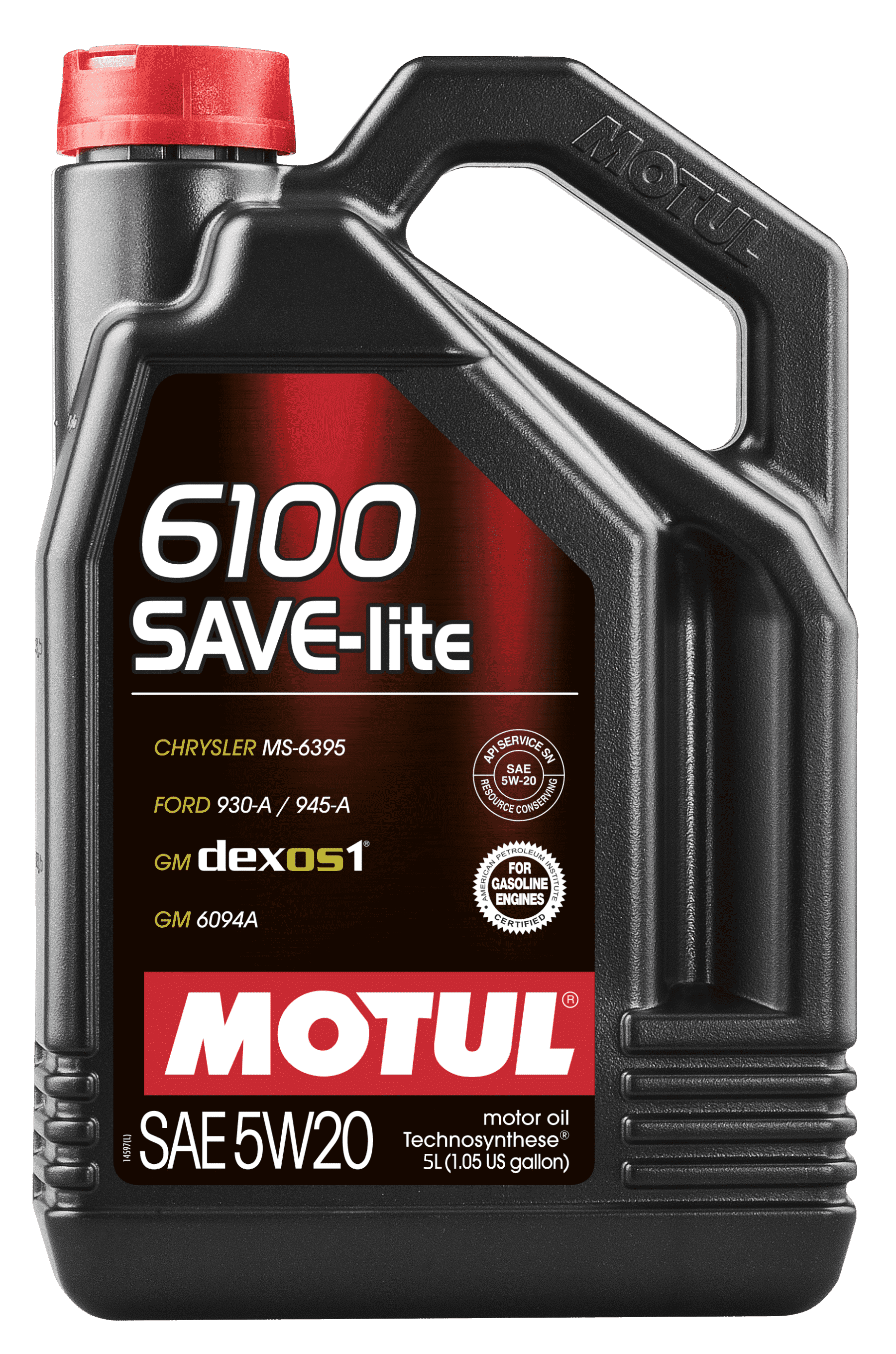 MOTUL 5W20 (5L) 6100 SAVE-LITE  МАСЛО МОТОРНОЕ\API SN/CF  ILSAC GF-5 CHRYSLER MS-6395  FORD M2C 930A (MOTUL: 108033)