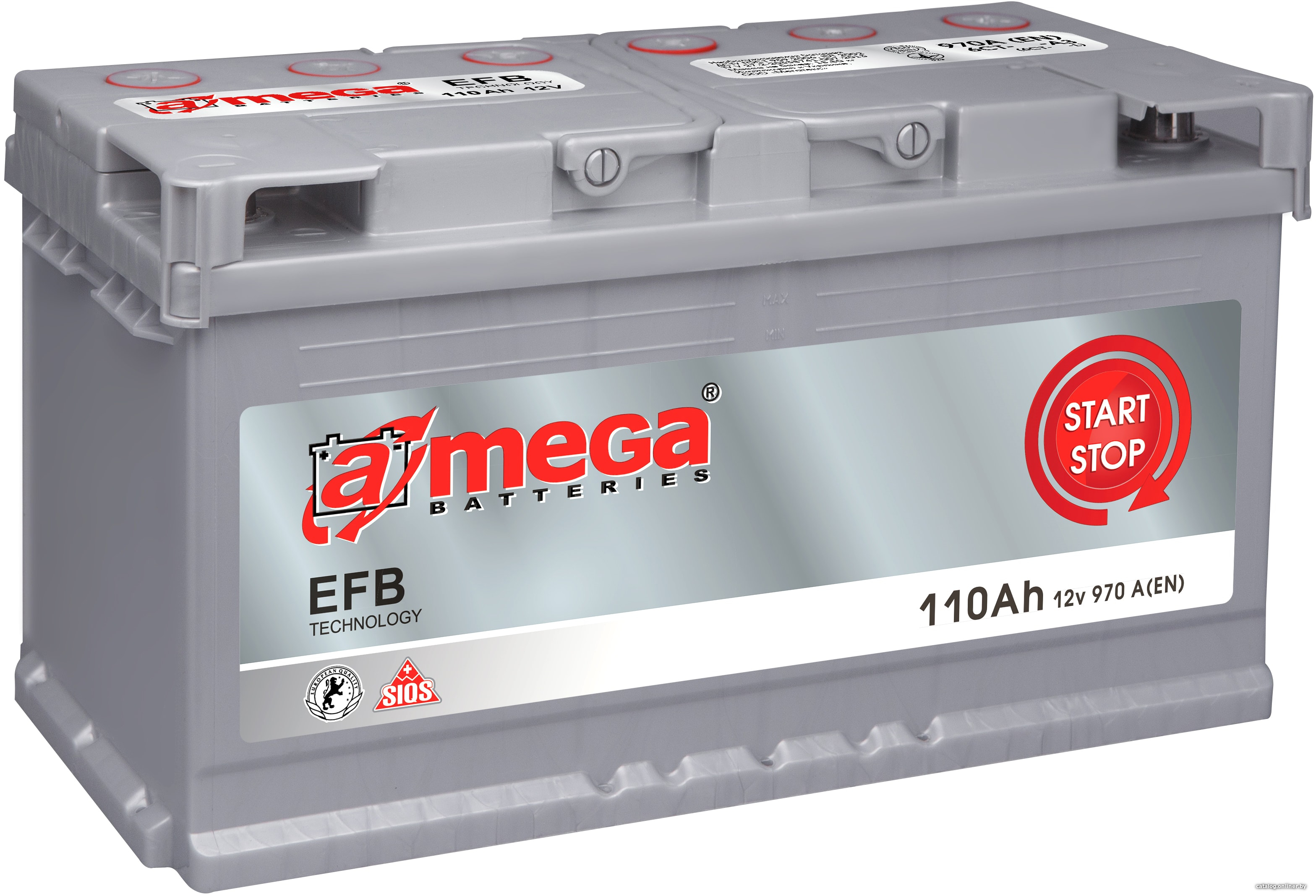 Аккумулятор A-mega EFB (110 A/h), 970А R+ (A-mega: AEFB1100)