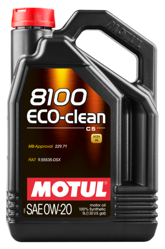 MOTUL 0W20 (5L) 8100 ECO-CLEAN МАСЛО МОТОРНОЕ\ACEA C5, API SN-RC, ILSAC GF-5 (MOTUL: 108862)