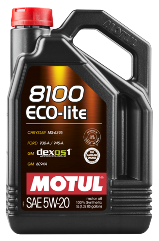 MOTUL 5W20 (5L) 8100 ECO-LITE МАСЛО МОТОРНОЕ\ API SERVICE SN - RC/SN PLUS/ILSAC GF-5  FORD M2C 930-A (MOTUL: 109104)