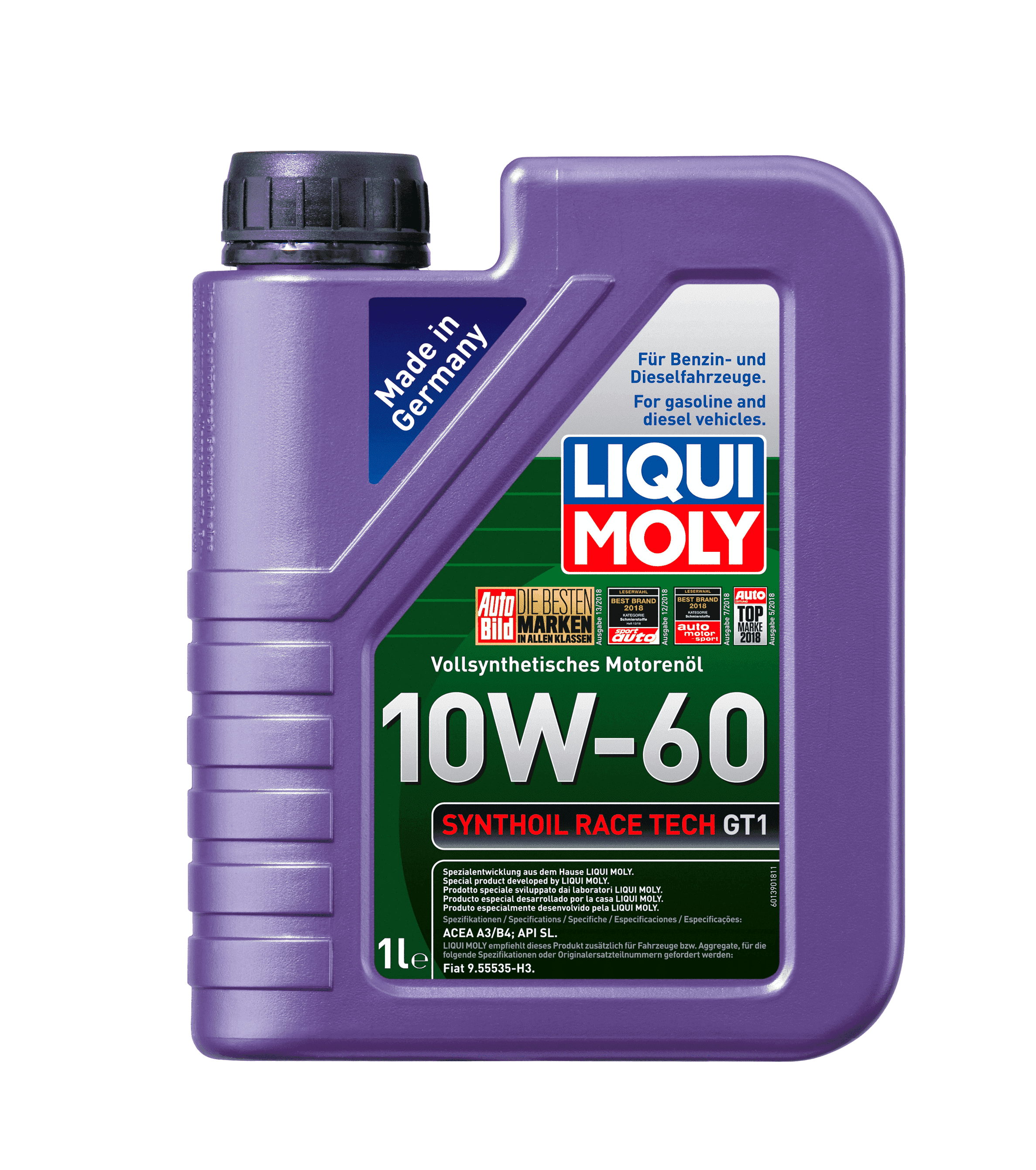 Моторное масло Liqui Moly Synthoil Race Tech GT1 10W-60, 1л (LiquiMoly: 8908)