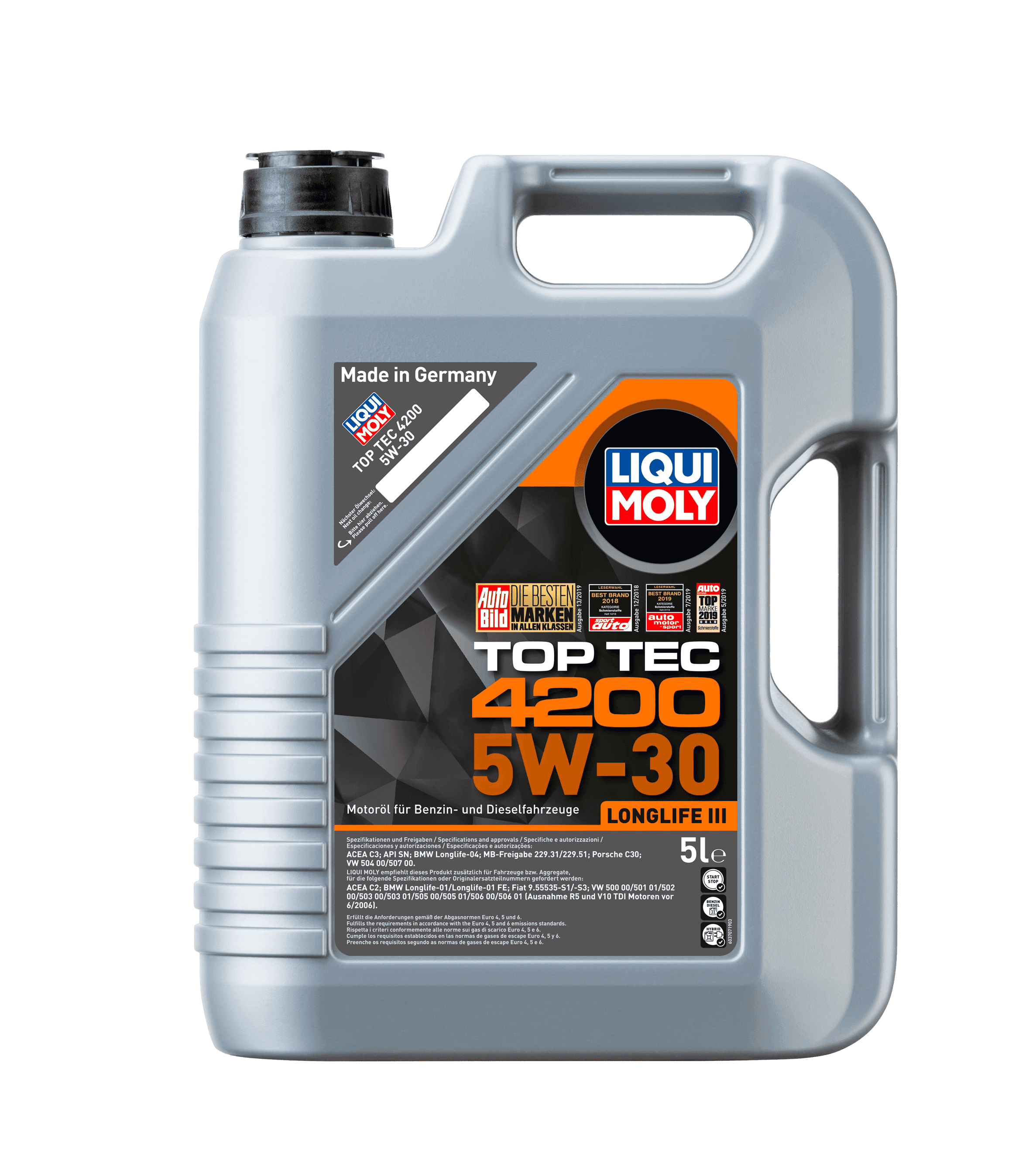 Моторное масло Liqui Moly Top Tec 4200 5W-30, 5л (LiquiMoly: 8973)