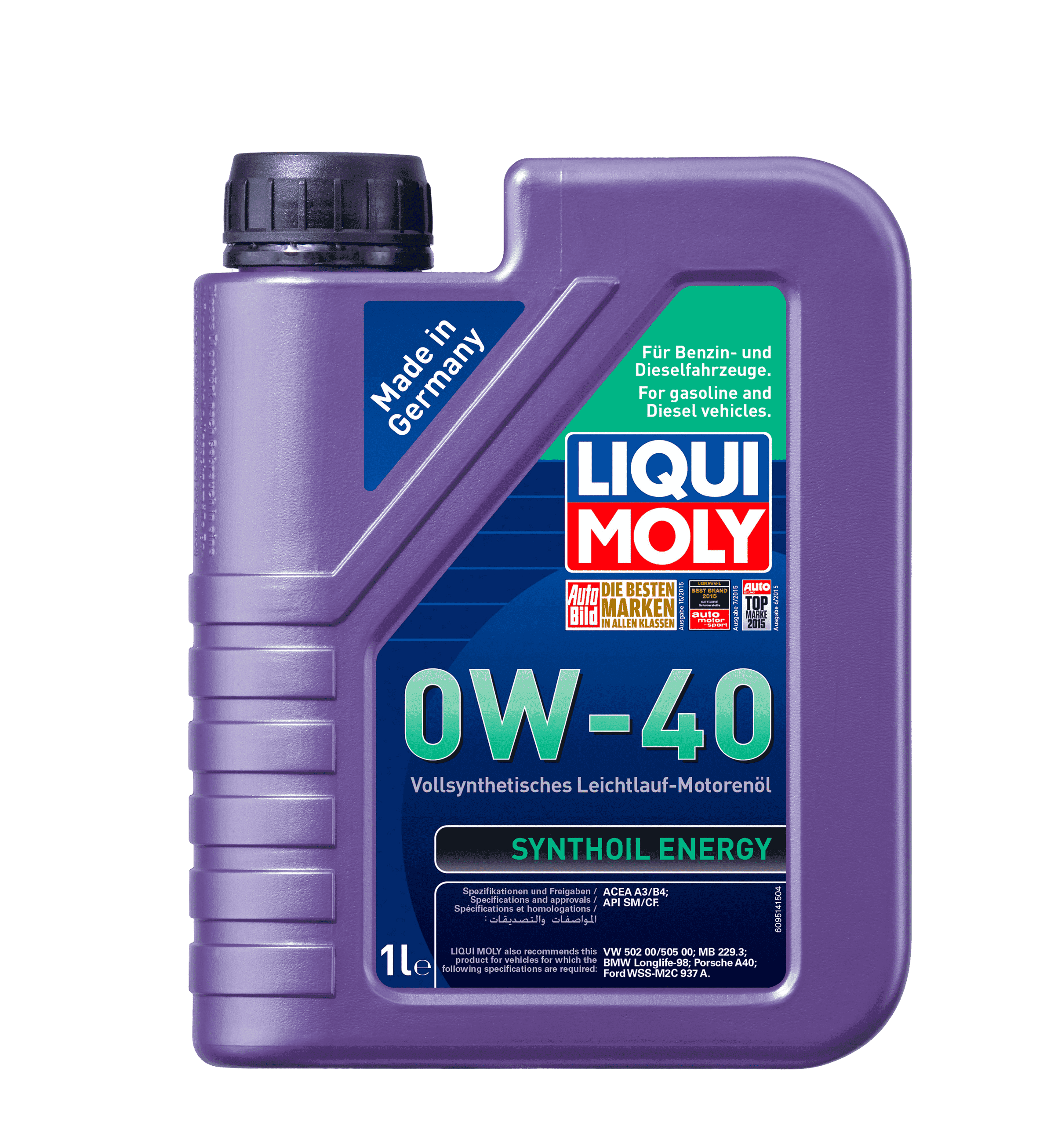 Моторное масло Liqui Moly Synthoil Energy 0W-40, 1л (LiquiMoly: 9514)