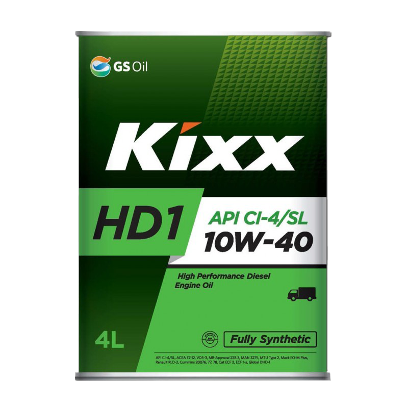 KIXX HD1 10W40 4L МАСЛО МОТОРНОЕ \ API: CI-4/SL  Fully Synthetic  Ж/банка (KIXX: L206144TE1)