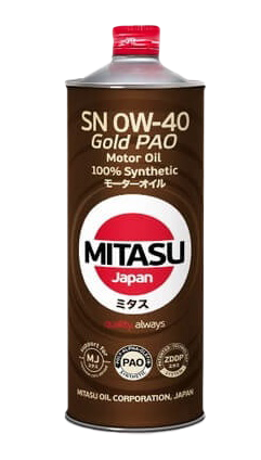 Моторное масло MITASU GOLD PAO SN 0W-40, 1л (MITASU: MJ-104-1)