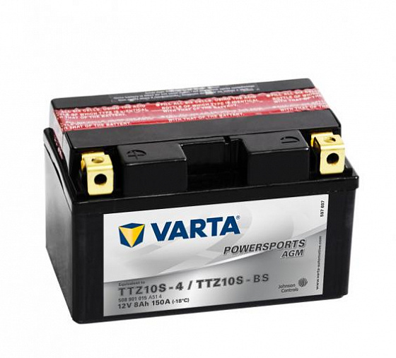 Аккумулятор Varta Powersports AGM 508 901 015 (8 A/h), 150A L+ (VARTA: 508 901 015)