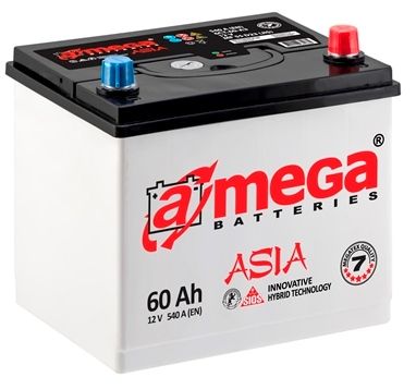 Аккумулятор A-mega Standard Asia (60 A/h), 480A L+ (A-mega: AStJ 60.1)