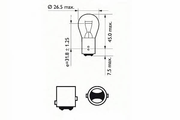 Лампа накаливания P21/5W 12V 21/5W (202068) SCT 202068 (SCT: 202068)