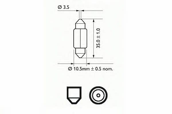 Лампа накаливания C10W 12V 10W (202099) SCT 202099 (SCT: 202099)