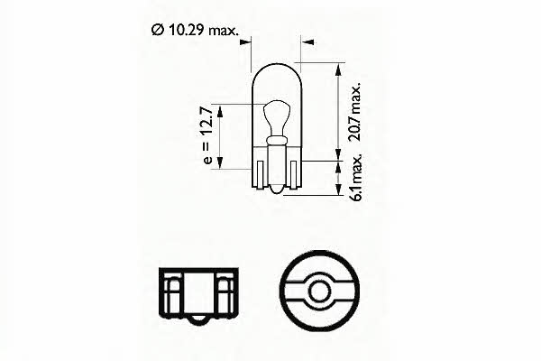 Лампа накаливания W5W 12V 5W (202112) SCT 202112 (SCT: 202112)