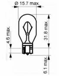 Лампа накаливания W16W 12V 16W (202402) SCT 202402 (SCT: 202402)