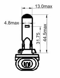 Лампа галогенная H27W/2 12V 27W (203027) SCT 203027 (SCT: 203027)