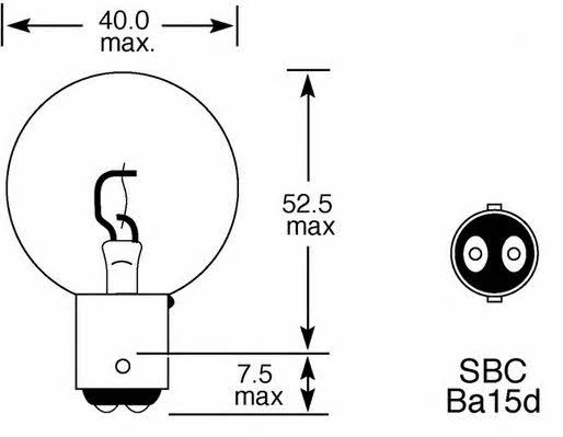 Лампа накаливания (LLB005) Lucas Electrical LLB005 (LUCAS ELECTRICAL: LLB005)