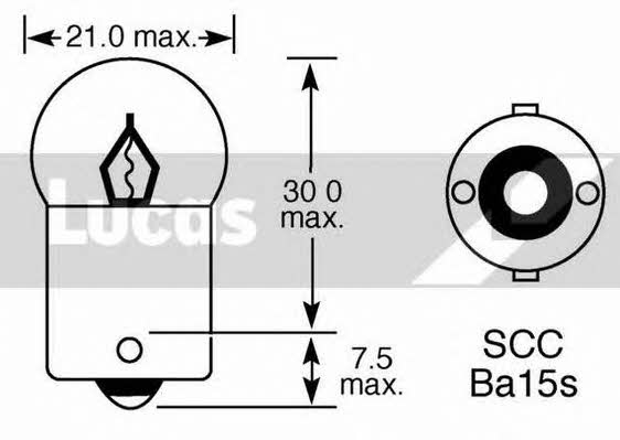 Лампа накаливания R5W 24V 5W (LLB149) Lucas Electrical LLB149 (LUCAS ELECTRICAL: LLB149)