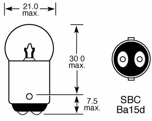 Лампа накаливания R5W 24V 5W (LLB150) Lucas Electrical LLB150 (LUCAS ELECTRICAL: LLB150)