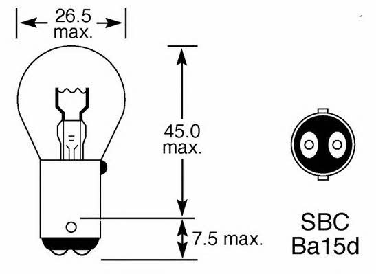 Лампа накаливания P21W 24V 21W (LLB346T) Lucas Electrical LLB346T (LUCAS ELECTRICAL: LLB346T)