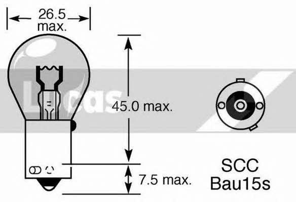 Лампа накаливания желтая PY21W 12V 21W (LLB581) Lucas Electrical LLB581 (LUCAS ELECTRICAL: LLB581)